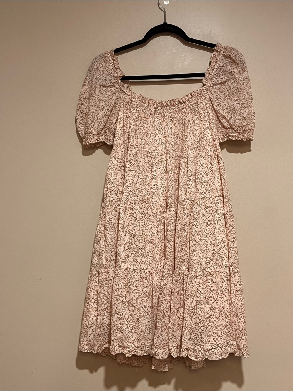 Sundays | Ditsy floral mini babydoll coquette dress Women’s size M ruffle smock - Picture 6 of 9